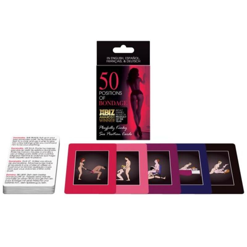 50 Positions of Bondage Cards - Juego de Cartas Kheper Games