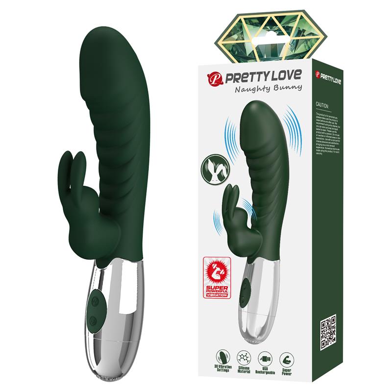 Naughty Bunny Vibrador 30 Funciones Verde