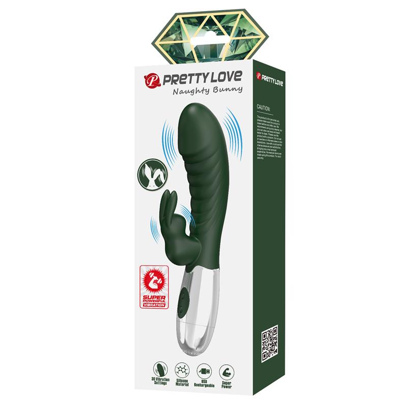 Naughty Bunny Vibrador 30 Funciones Verde