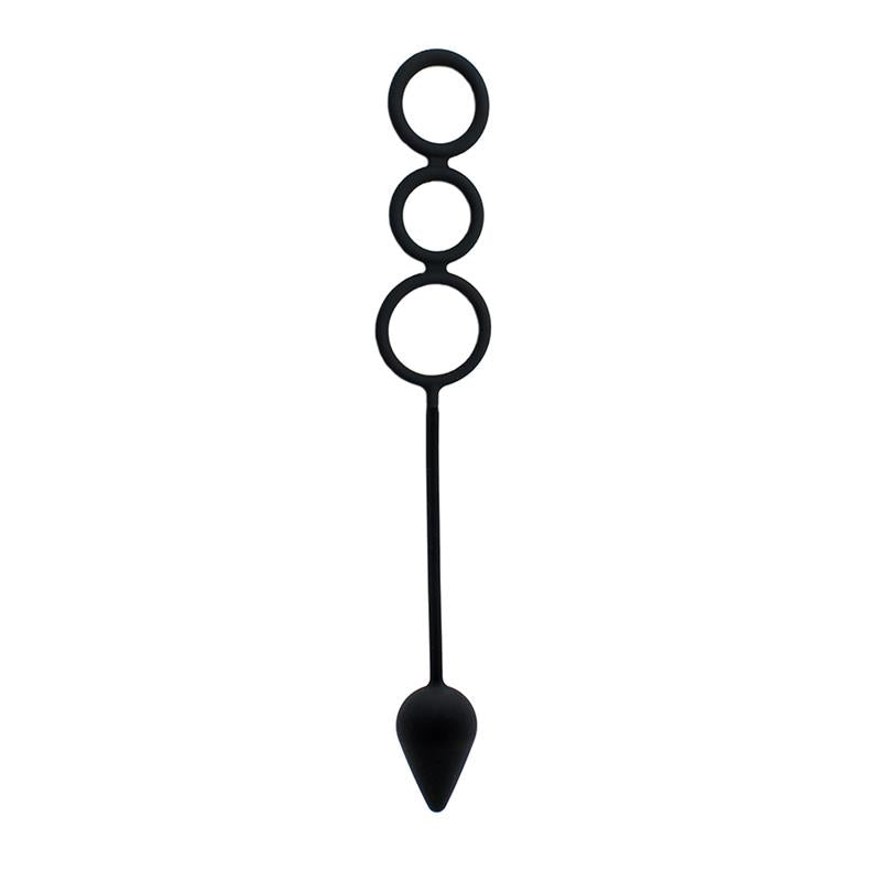 Plug con Anillos Pene Silicona
