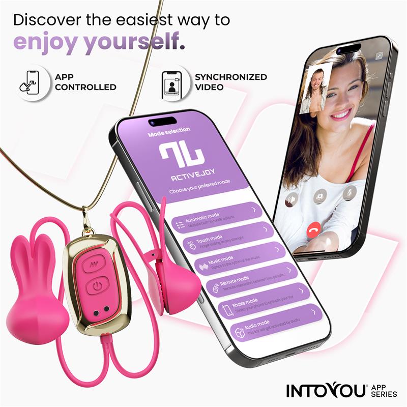 Tickly Pinzas para Pezones con Vibración, Control y Collar con APP