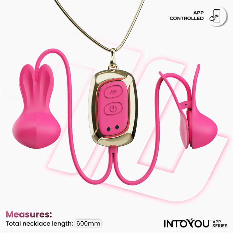 Tickly Pinzas para Pezones con Vibración, Control y Collar con APP