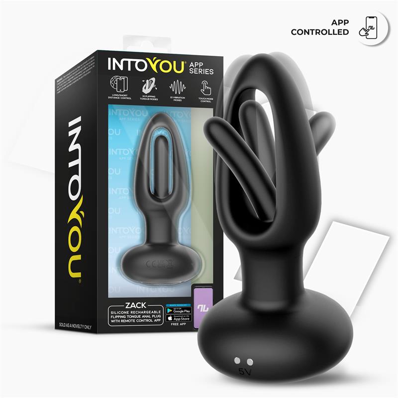 Zack Plug Anal con Flipping Tongue y Vibración con App