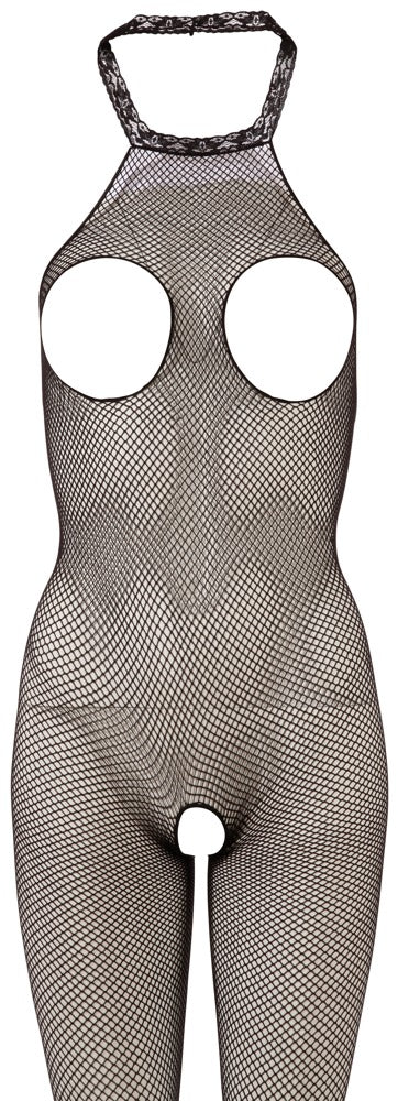 Net Catsuit Black S-L - Body Transparente Elástico con Aberturas
