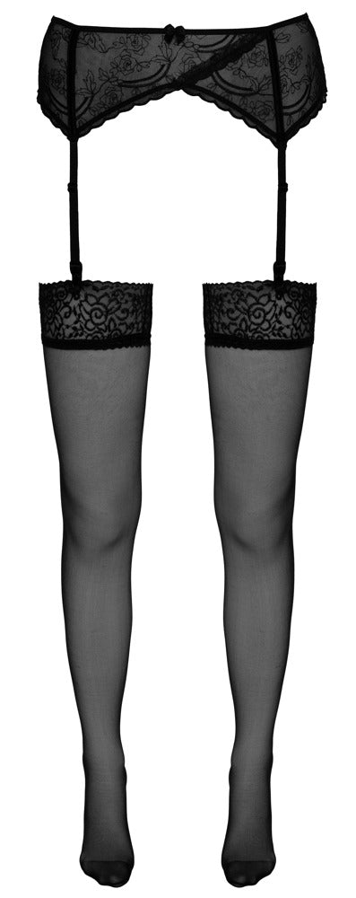 Stockings Black 5 Cottelli Legwear - Medias con Encaje
