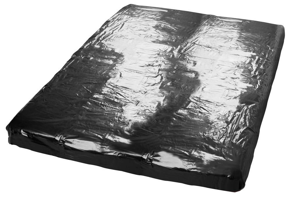 Sábana Ajustable de Vinilo Negro 220x220 cm - Fetish Collection