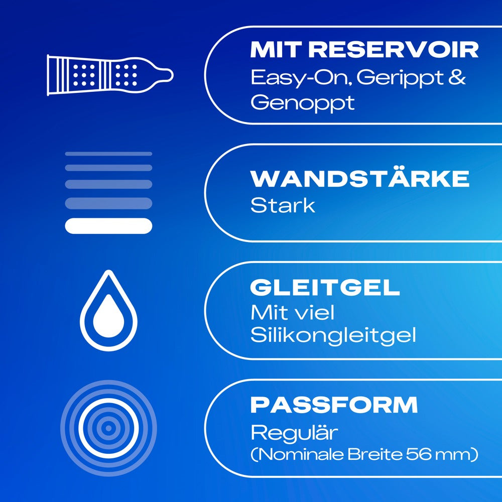 Durex Pleasure Me x40 - Preservativos de Látex con Protuberancias y Estrías