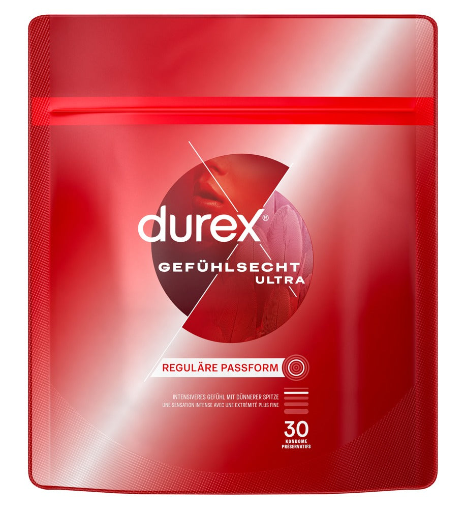 Durex Gefühlsecht Ultra x30 - Preservativos Ultra Finos con Máxima Sensibilidad