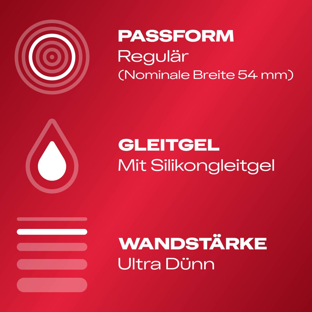 Durex Gefühlsecht Ultra x30 - Preservativos Ultra Finos con Máxima Sensibilidad