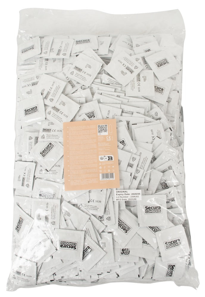 Secura Original 1000 Preservativos Transparentes - Bolsa Económica