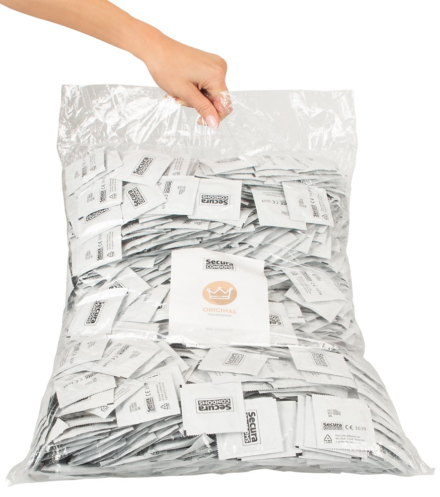Secura Original 1000 Preservativos Transparentes - Bolsa Económica