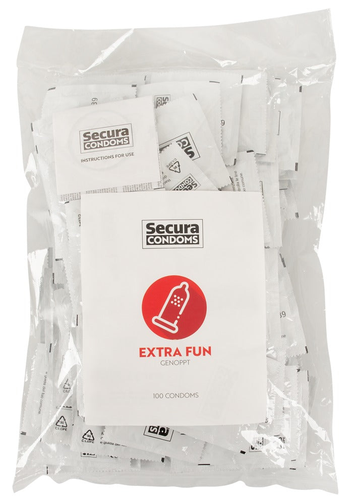 Secura Extra Fun 100 Preservativos con Protuberancias Estimulantes
