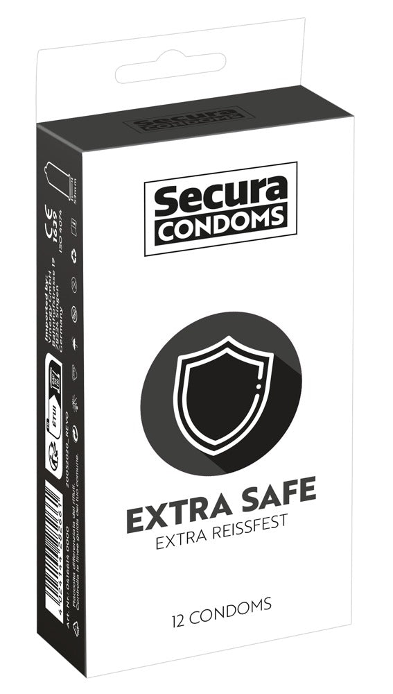 Secura Extra Safe 12 pcs - Preservativos Extra Resistentes