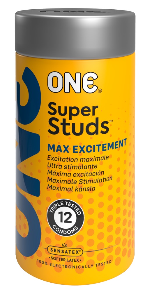 ONE Super Studs x 12 - Preservativos con Protuberancias Estimulantes
