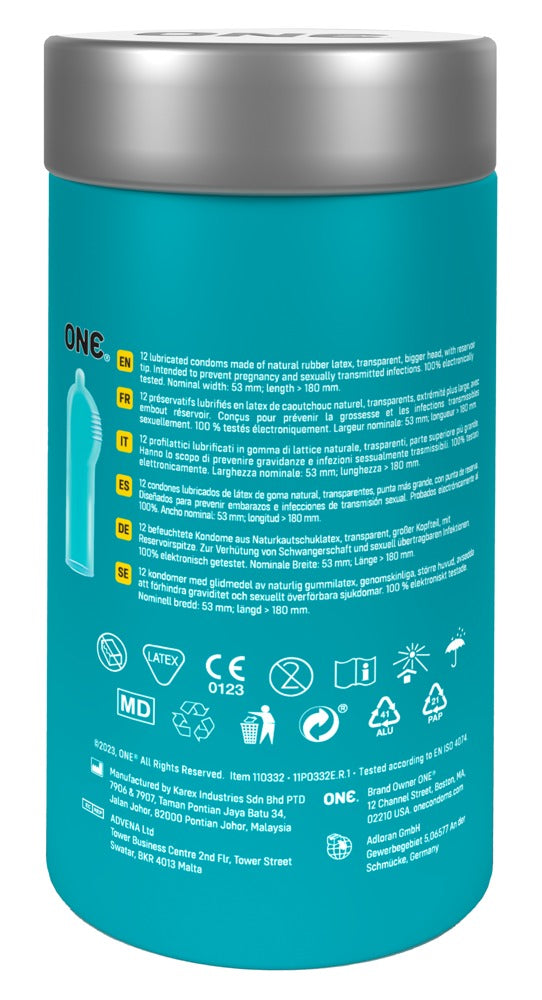 ONE Pleasure Plus x12 - Preservativos con Pleasure Pocket Texturizado