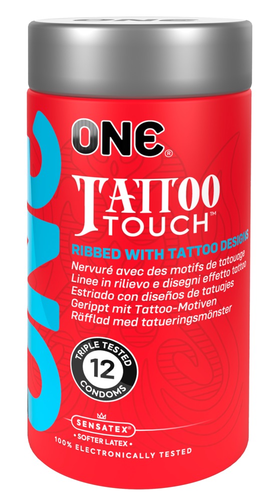 ONE Tattoo Touch x12 - Preservativos Texturizados con Diseño Tatuaje