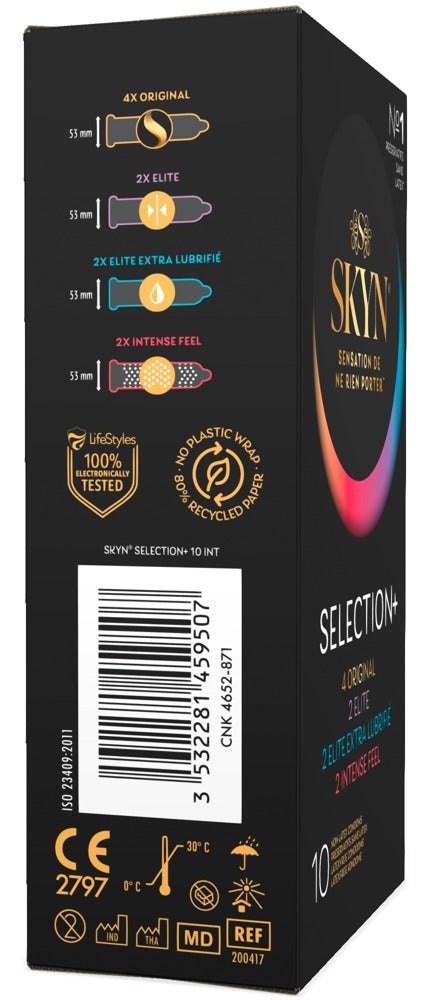 SKYN Selection+ 10 Preservativos Sin Látex - Mix de 4 Variedades