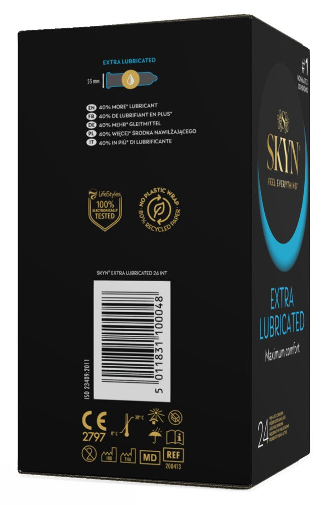 SKYN Extra Lubricated x24 - Preservativos sin Látex Ultra Finos