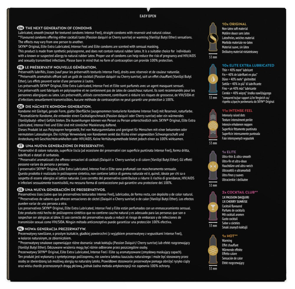 SKYN Selection+ 35 Preservativos Sin Látex - Variedad de Experiencias