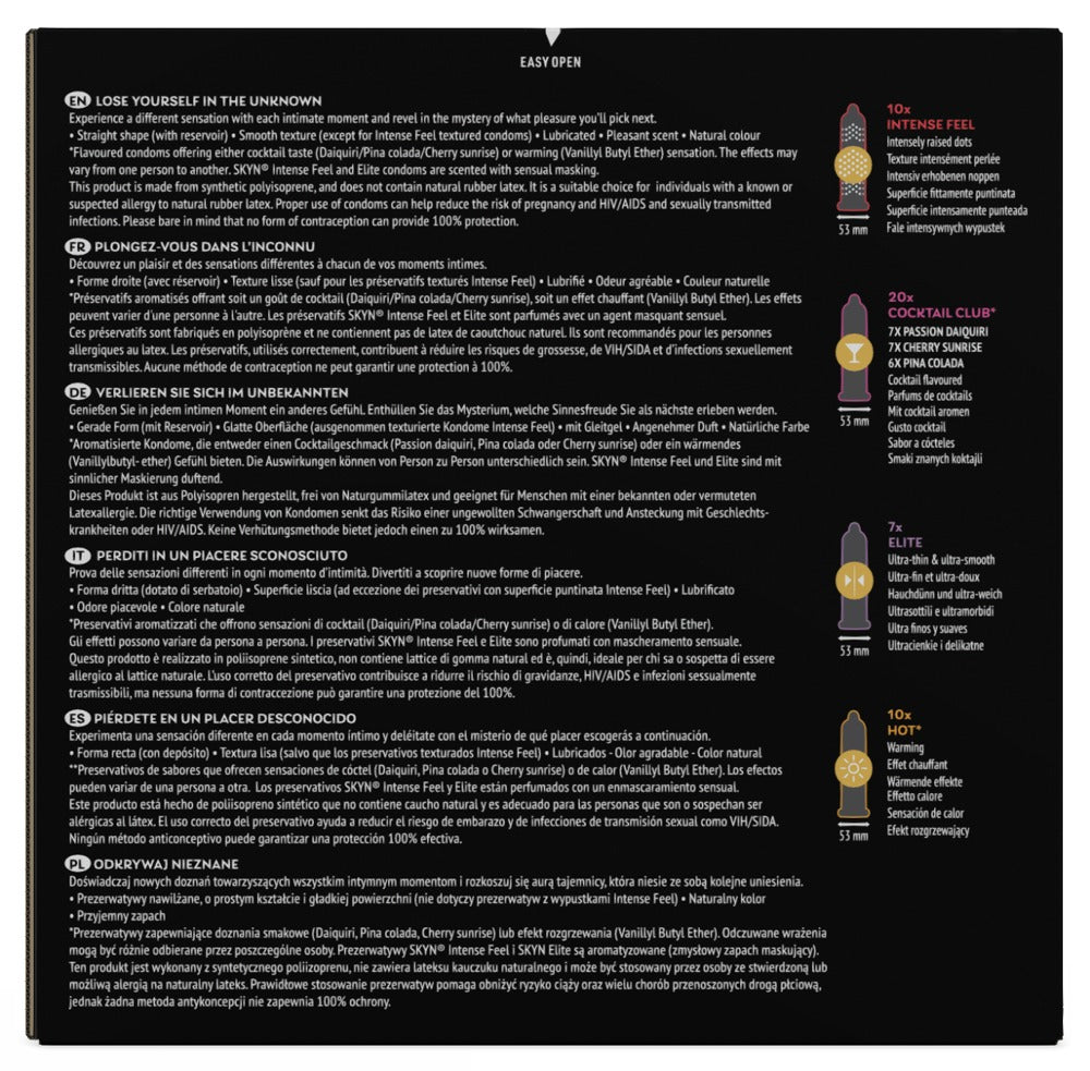 SKYN Unknown Pleasures 42+5 Free - Preservativos sin Látex Variados
