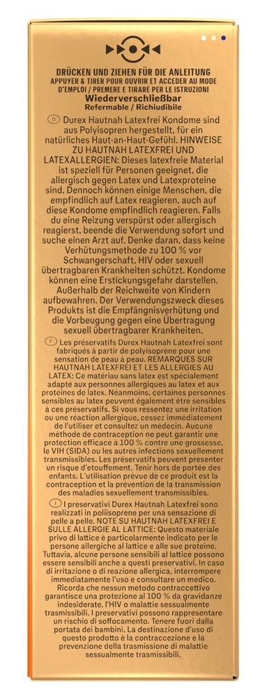 Durex Hautnah Latex-free x16 - Preservativos de Poliisopreno sin Látex