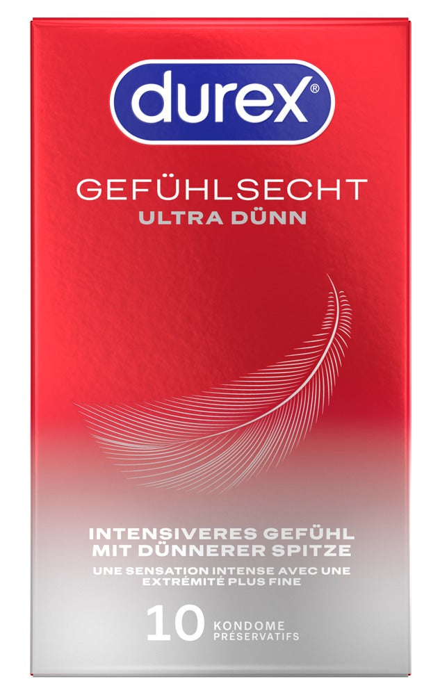 Durex Gefühlsecht Ultra Dünn - Preservativos Ultra Finos 10 Unidades