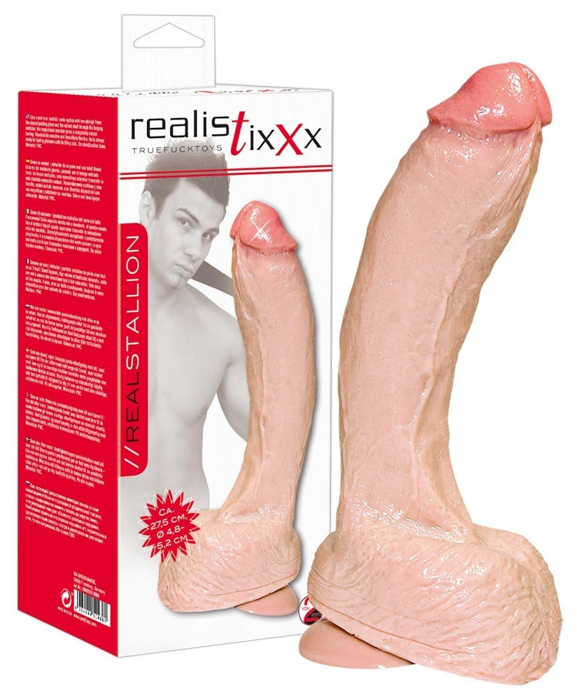 Realistixxx Real Stallion - Dildo Realista con Ventosa y Glande Rosa