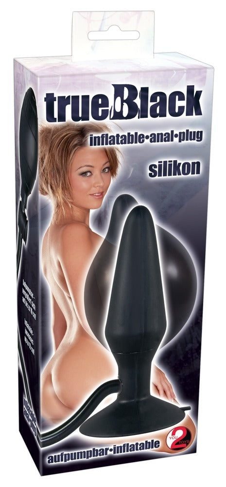 True Black Inflatable Plug - Tapon Anal Hinchable con Ventosa You2Toys