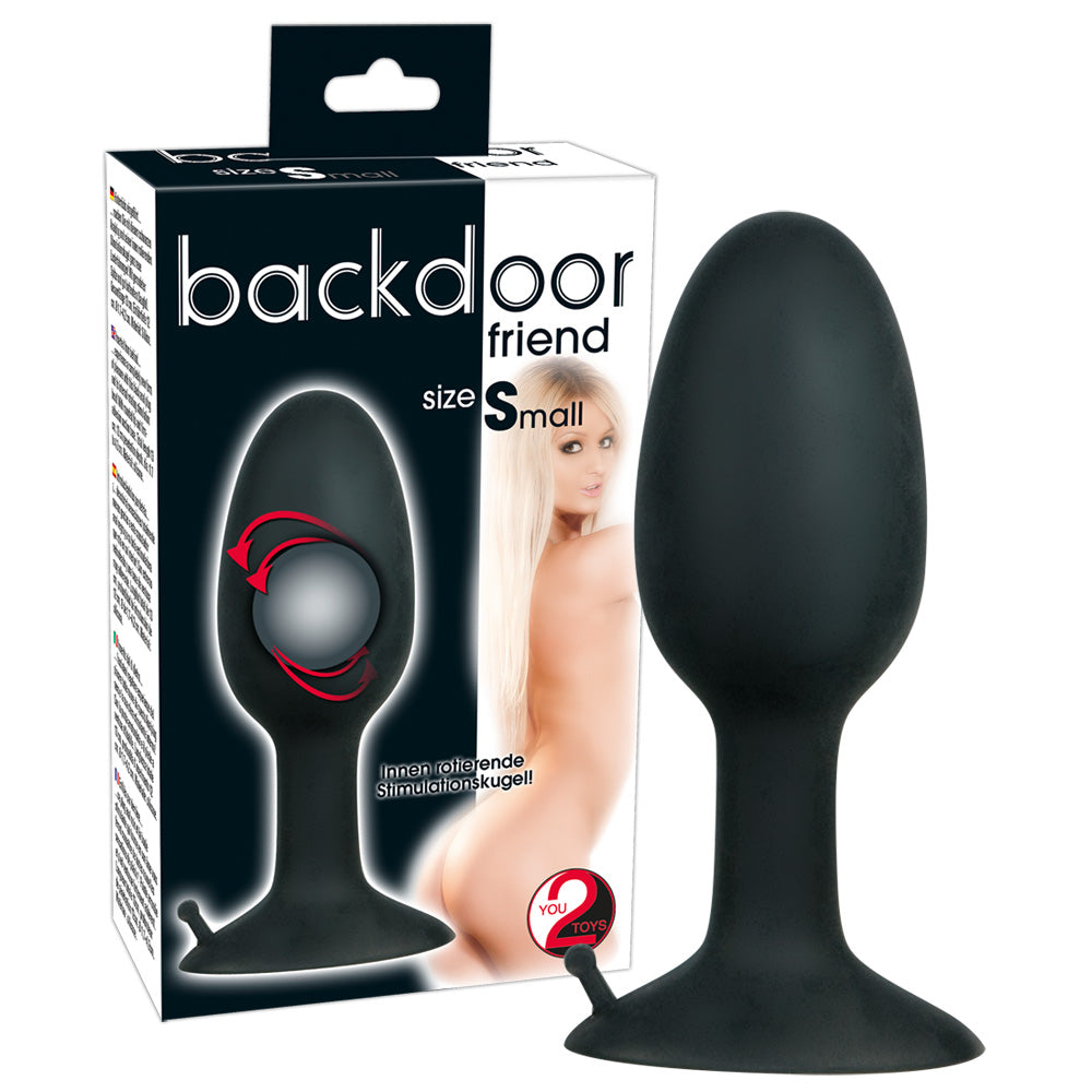 Backdoor Friend Small - Plug Anal de Silicona con Bola Estimuladora Interna