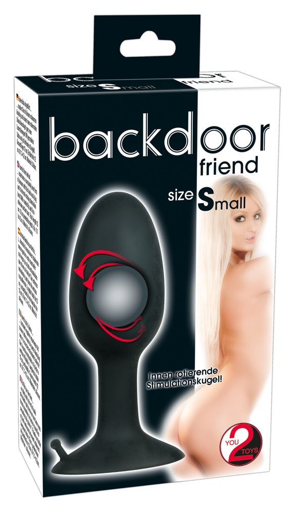 Backdoor Friend Small - Plug Anal de Silicona con Bola Estimuladora Interna