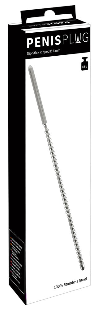 Dip Stick Ripped 6mm - Dilatador Uretral Acero Inoxidable Penisplug