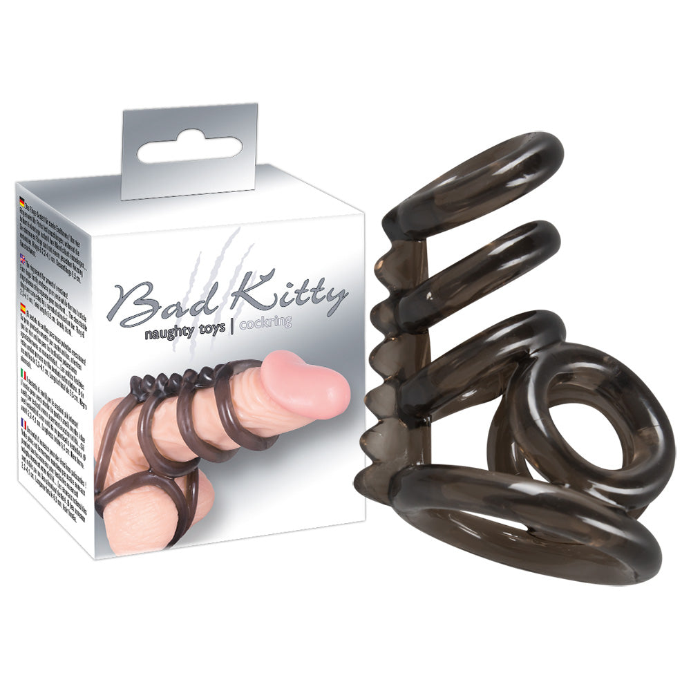 BK Cock Ring Bad Kitty - Anillo Pene Regulable Gris