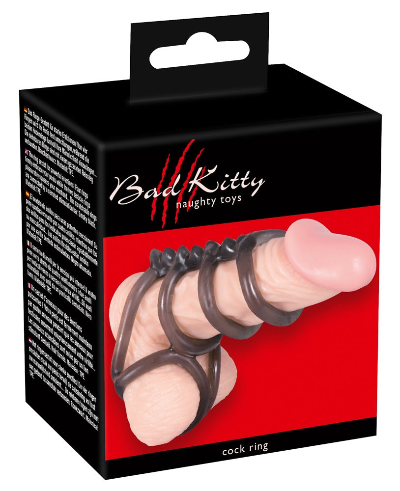 BK Cock Ring Bad Kitty - Anillo Pene Regulable Gris