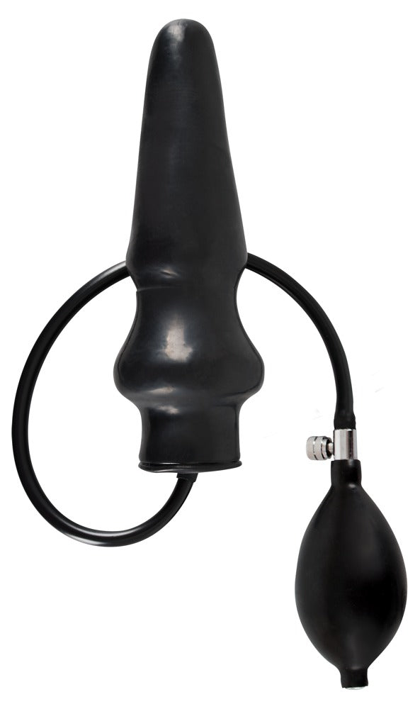 Latex Plug Inflatable - Plug Anal Inflable de Látex Negro