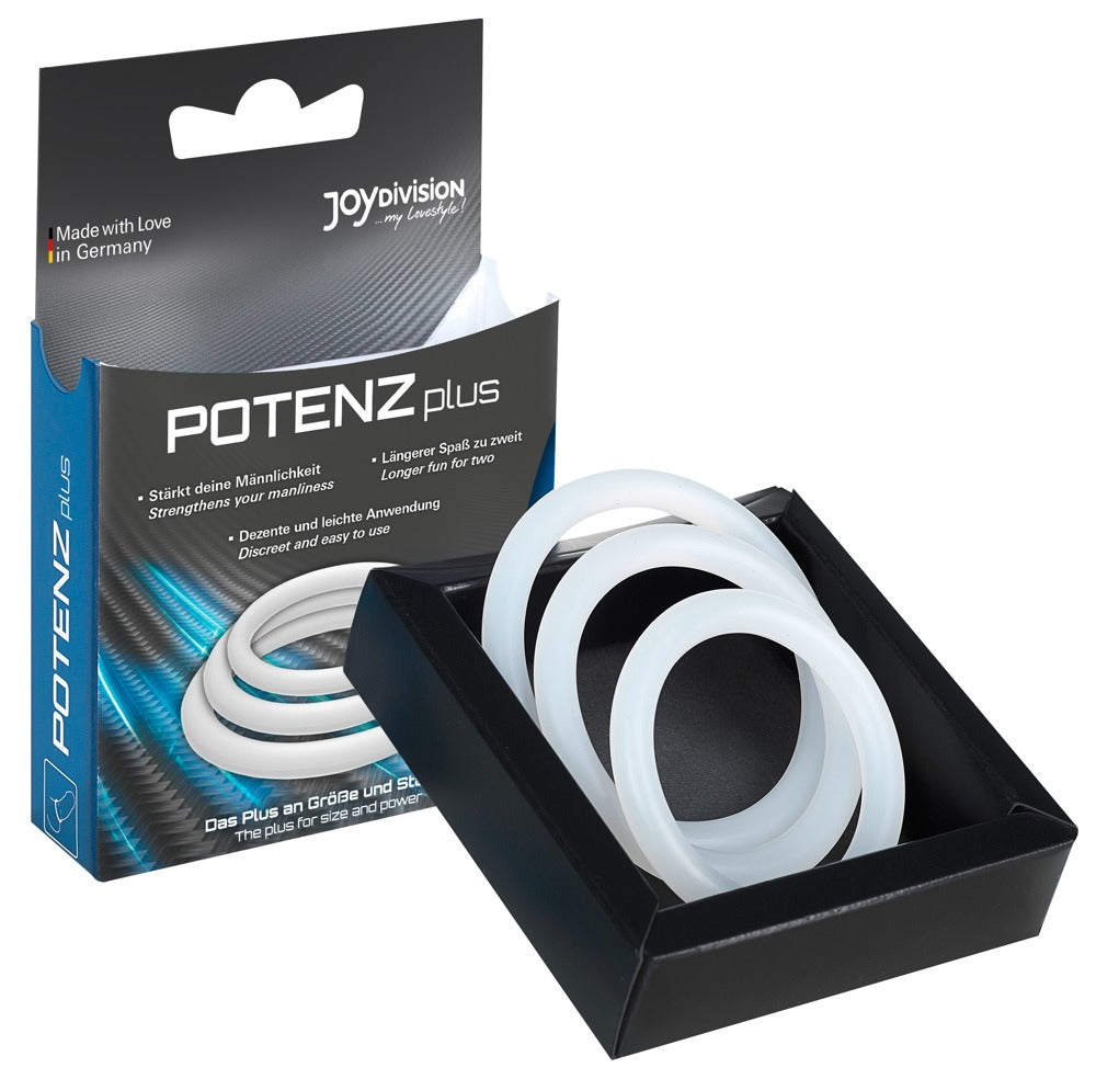POTENZplus x3 Mix Anillos Peneanos S,M,L - Silicona Médica
