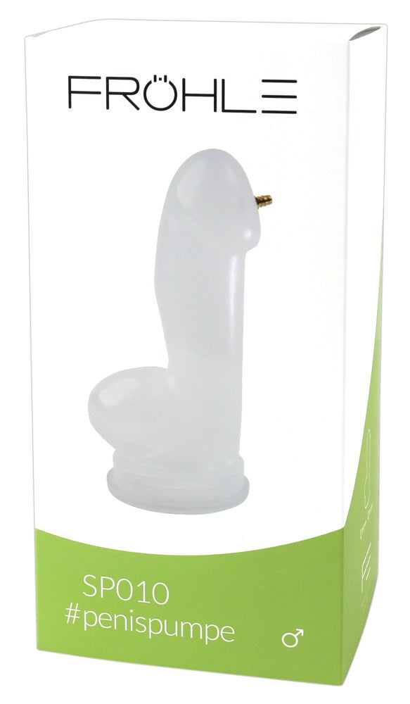 Cilindro Pene Realista XL Fröhle - Bomba de Vacío Transparente