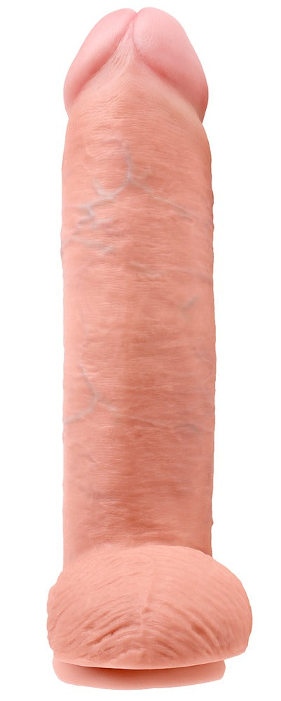 King Cock with Balls 12" - Dildo Realista con Ventosa y Testículos