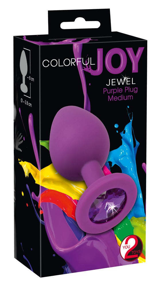 Colorful Joy Jewel Purple Plug - Plug Anal Morado con Cristal