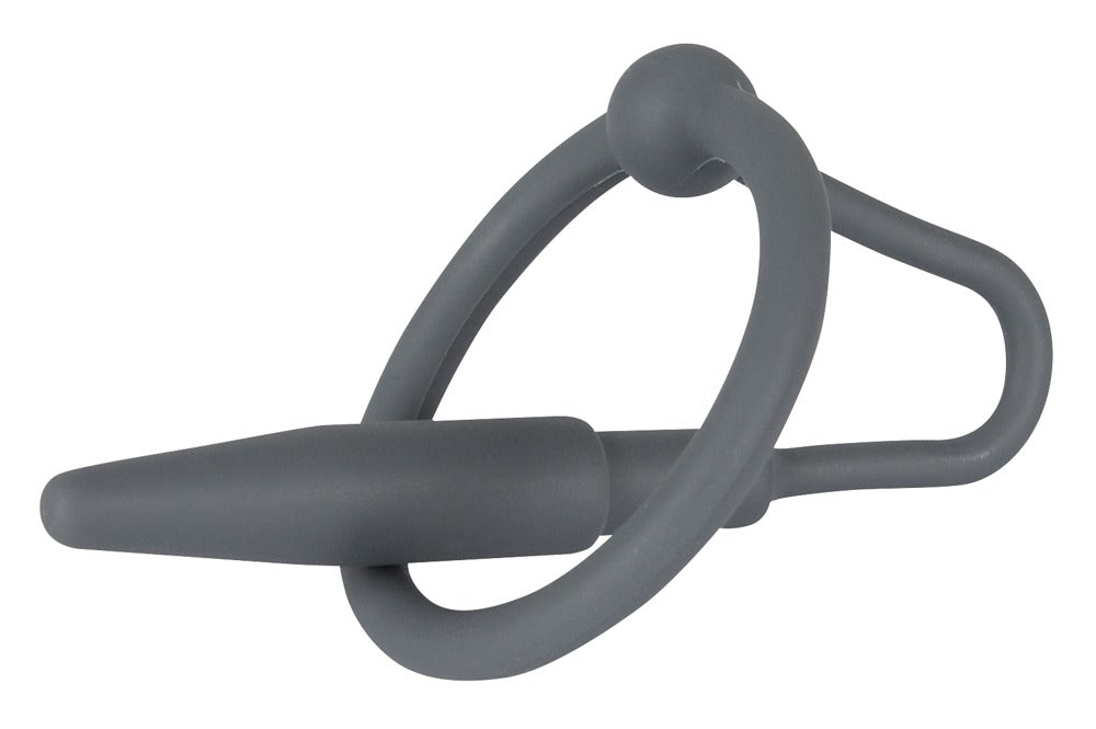 Penis Plug with Glans Ring - Estimulador Uretral de Silicona con Anillo