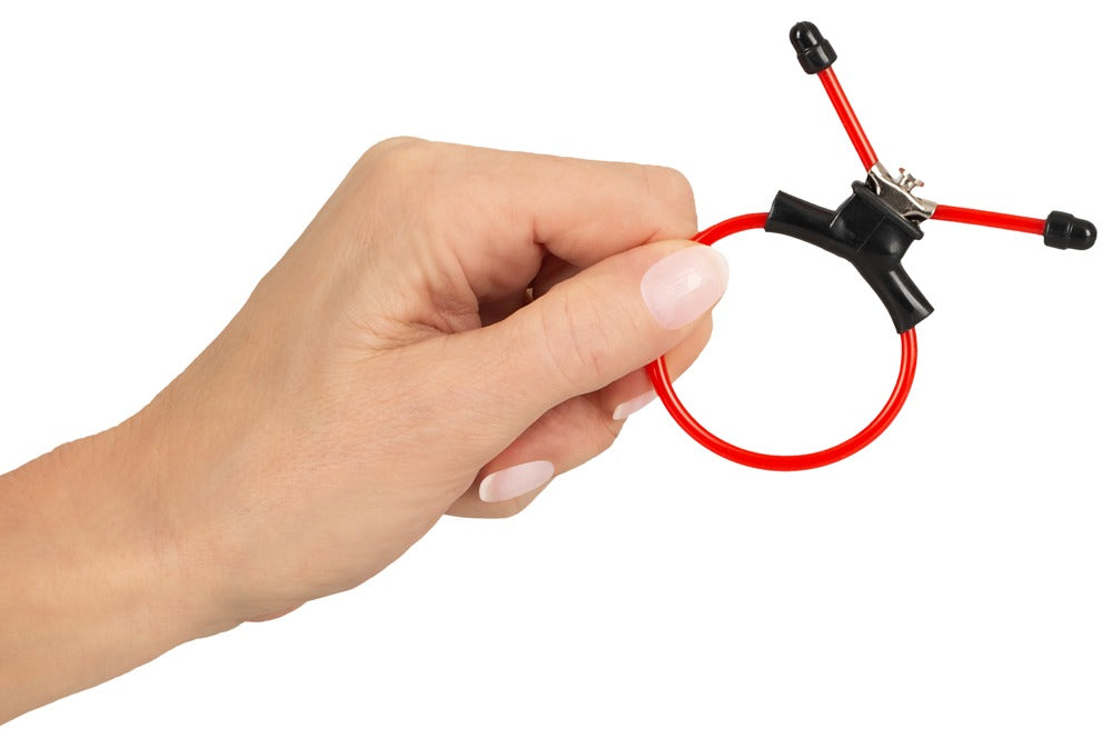 Red Sling Cock Ring You2Toys - Anillo Potenciador de Erección Ajustable