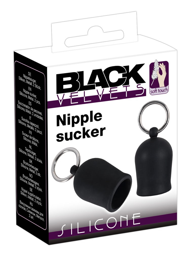 Nipple Suckers Black Velvets - Succionadores de Pezones con Anillo Metálico