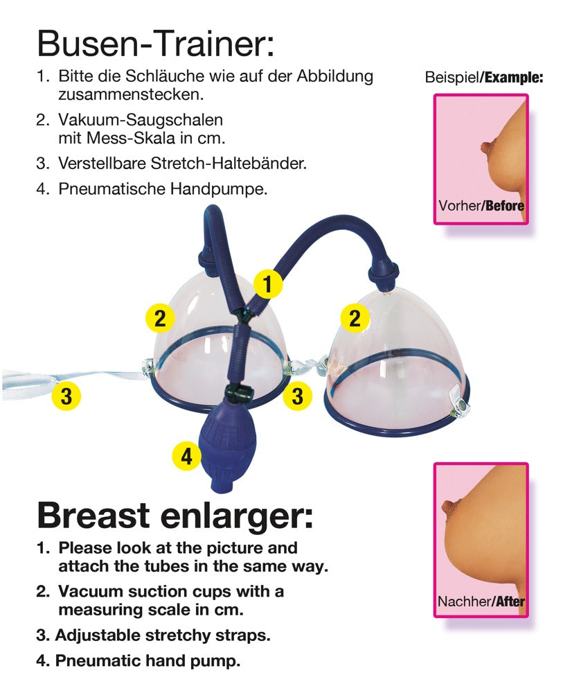 Breast Suction Cups Easy Grow - Estimulador de Busto con Bomba de Succión