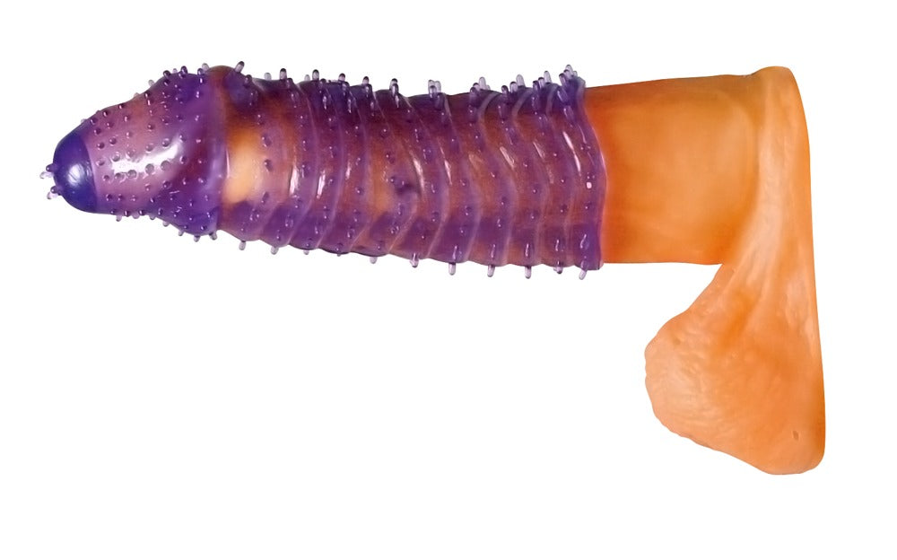 Super Stretch Lila - Funda Pene Flexible con Texturas