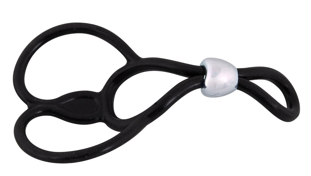 Triple Ball and Cock Ring You2Toys - Anillo Ajustable con Doble Soporte