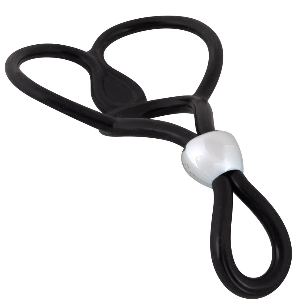 Triple Ball and Cock Ring You2Toys - Anillo Ajustable con Doble Soporte