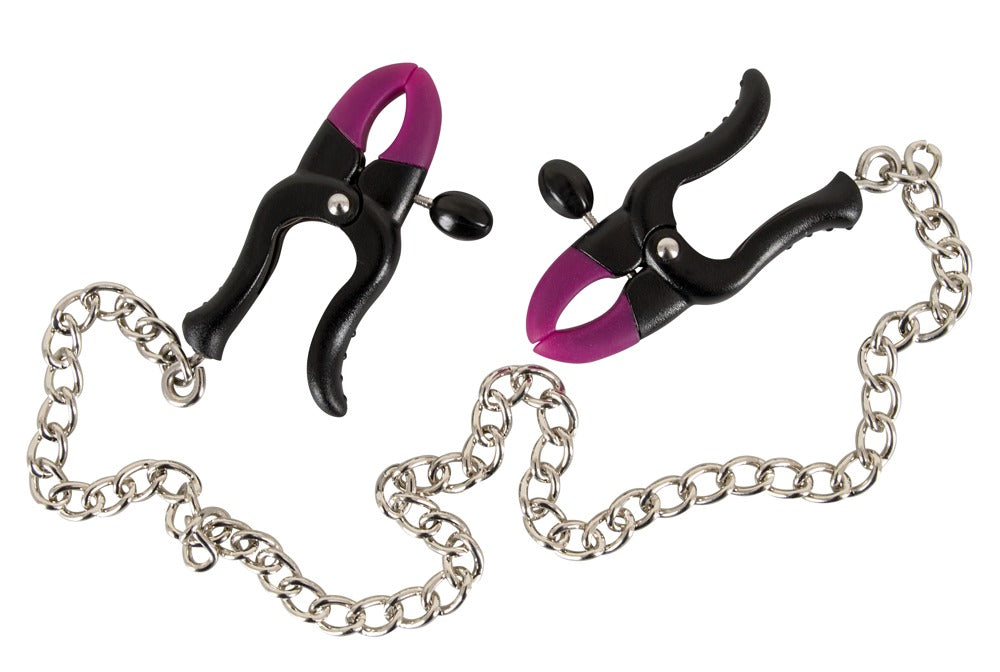 BK Silicone Nipple Clamps - Pinzas de Pezones con Cadena Ajustable