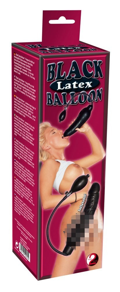 Dildo Inflable Negro Látex You2Toys - Dilatación Progresiva hasta 10 cm
