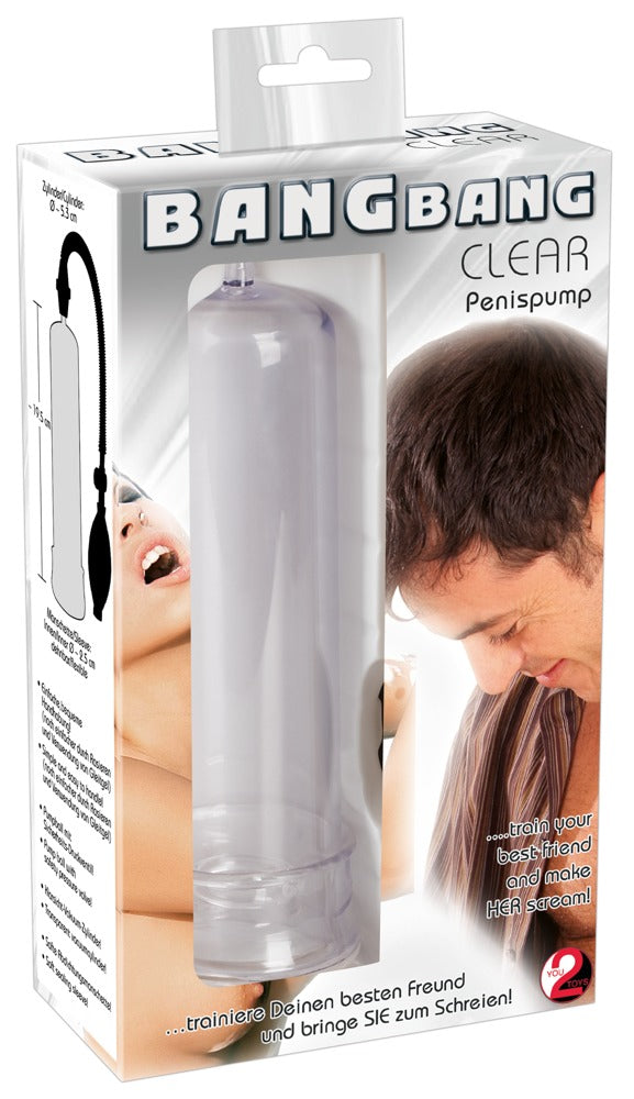 Bang Bang Penis Pump Clear - Bomba de Vacío para Pene