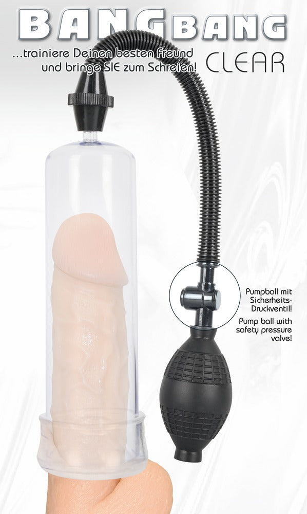 Bang Bang Penis Pump Clear - Bomba de Vacío para Pene