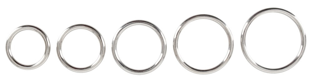 Bad Kitty Set de 5 Anillos de Acero - Tamaños Variados